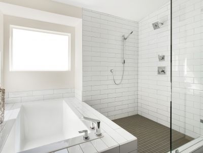 Walk-in Shower with Subway Tiles